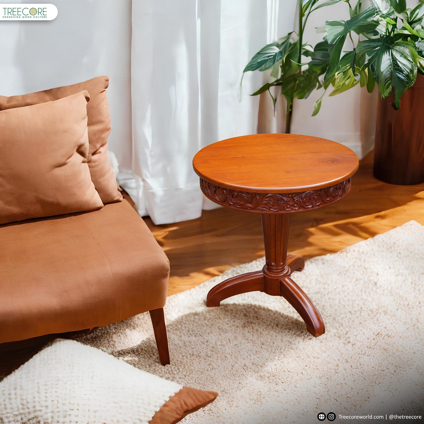Classic Hand-Carved Round Table