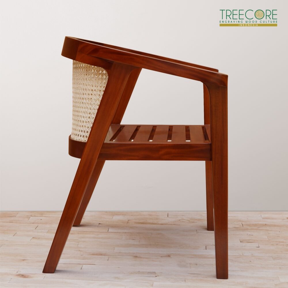 Wooden Chair Rattan Backrest