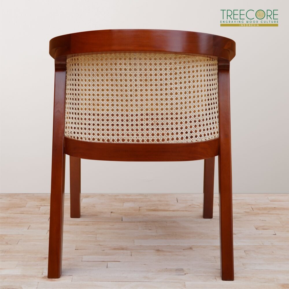Wooden Chair Rattan Backrest