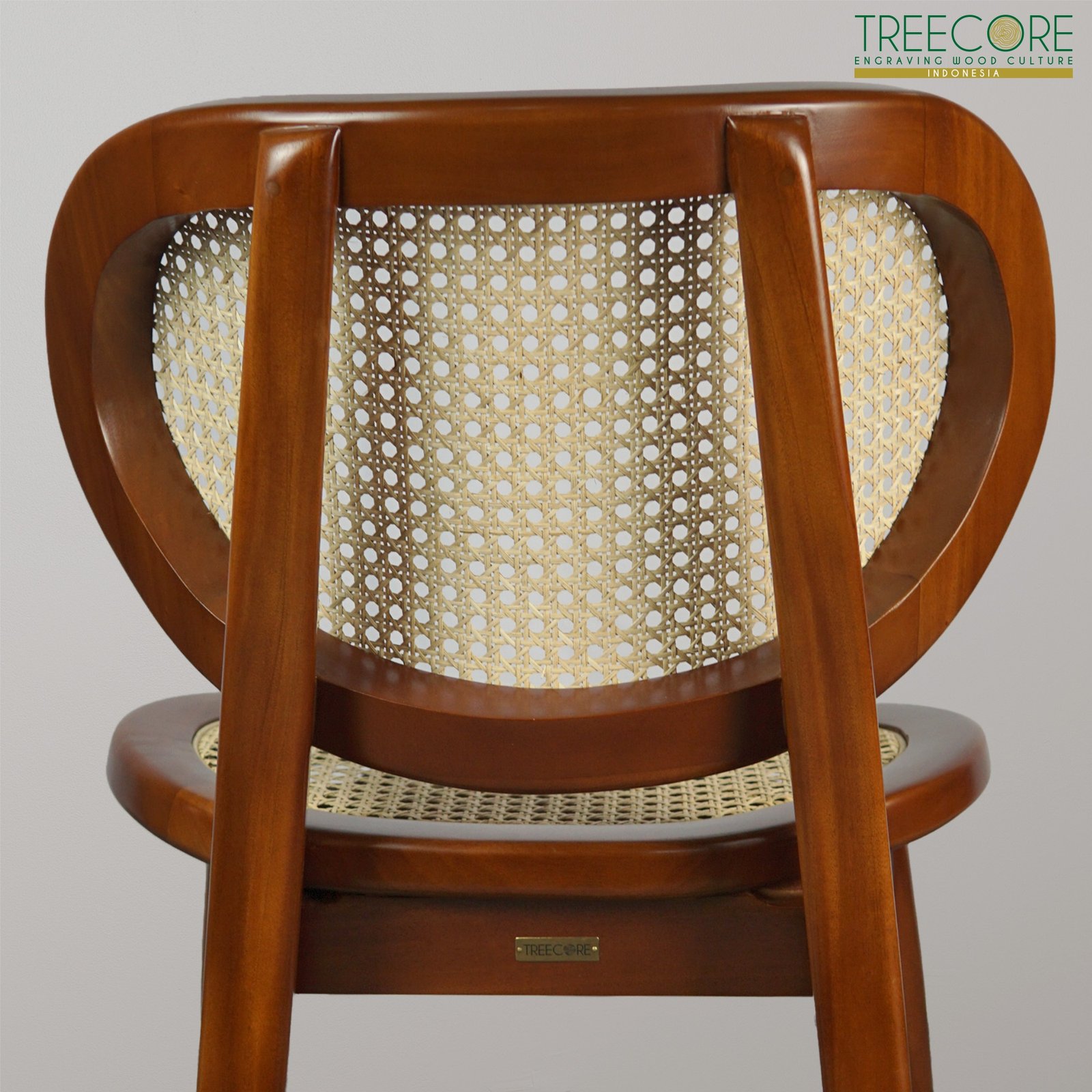 Solid Wood Chair with Rattan
