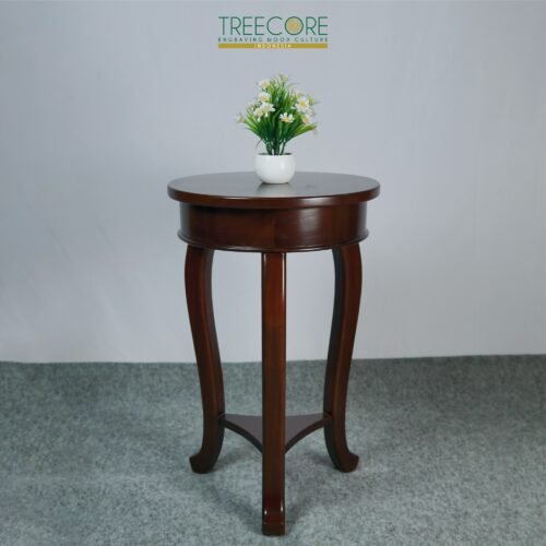 Wooden Round Console Table – Minimalist Design for Stylish Interiors