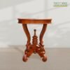 Round-Table-Carving-012 Nature-Inspired Wooden Round Side Table with Root-Like Supports