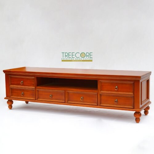 Wooden TV Cabinet with 6 Drawers – Stylish Storage Solution for Your Living Room