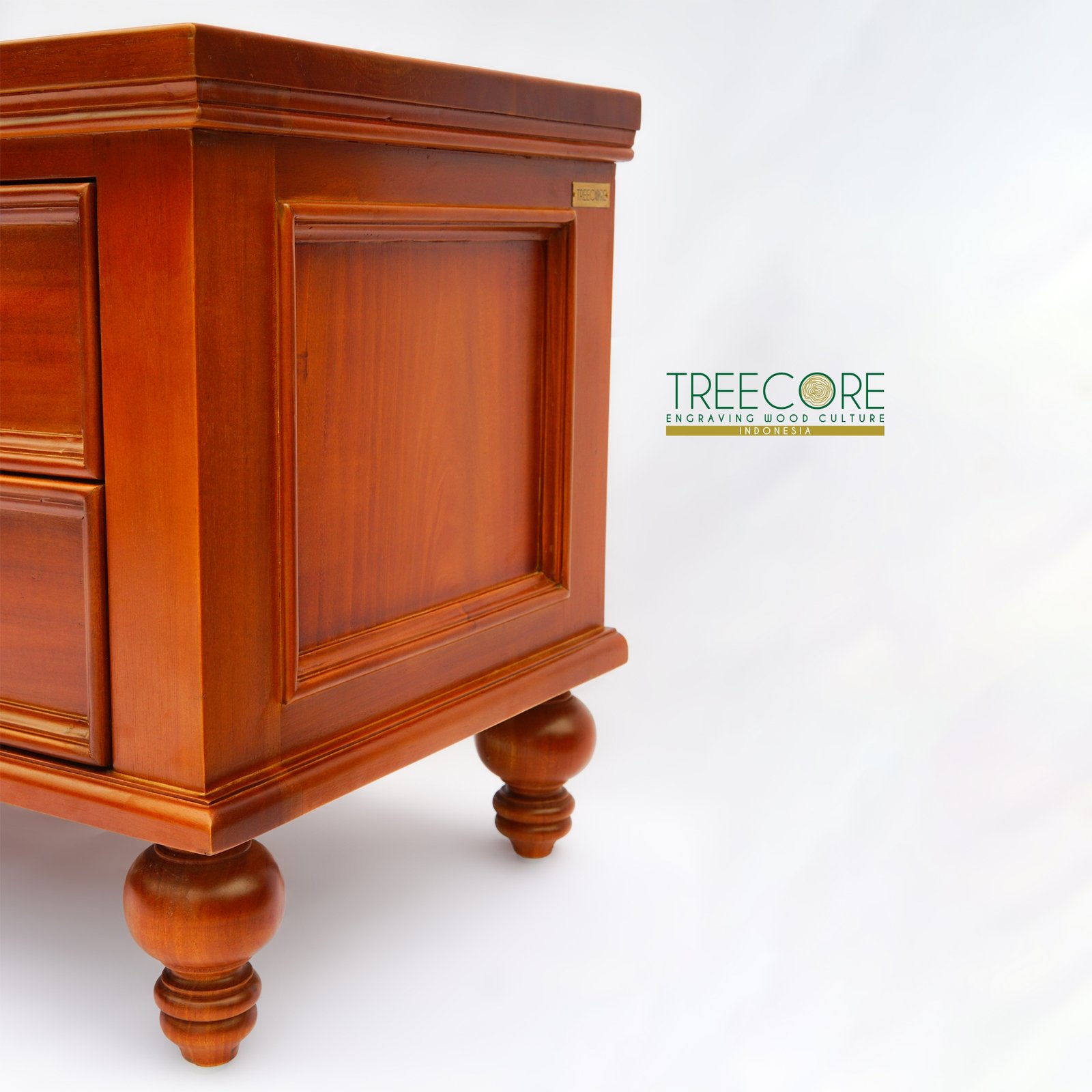 Wooden TV Table with 6 Drawers