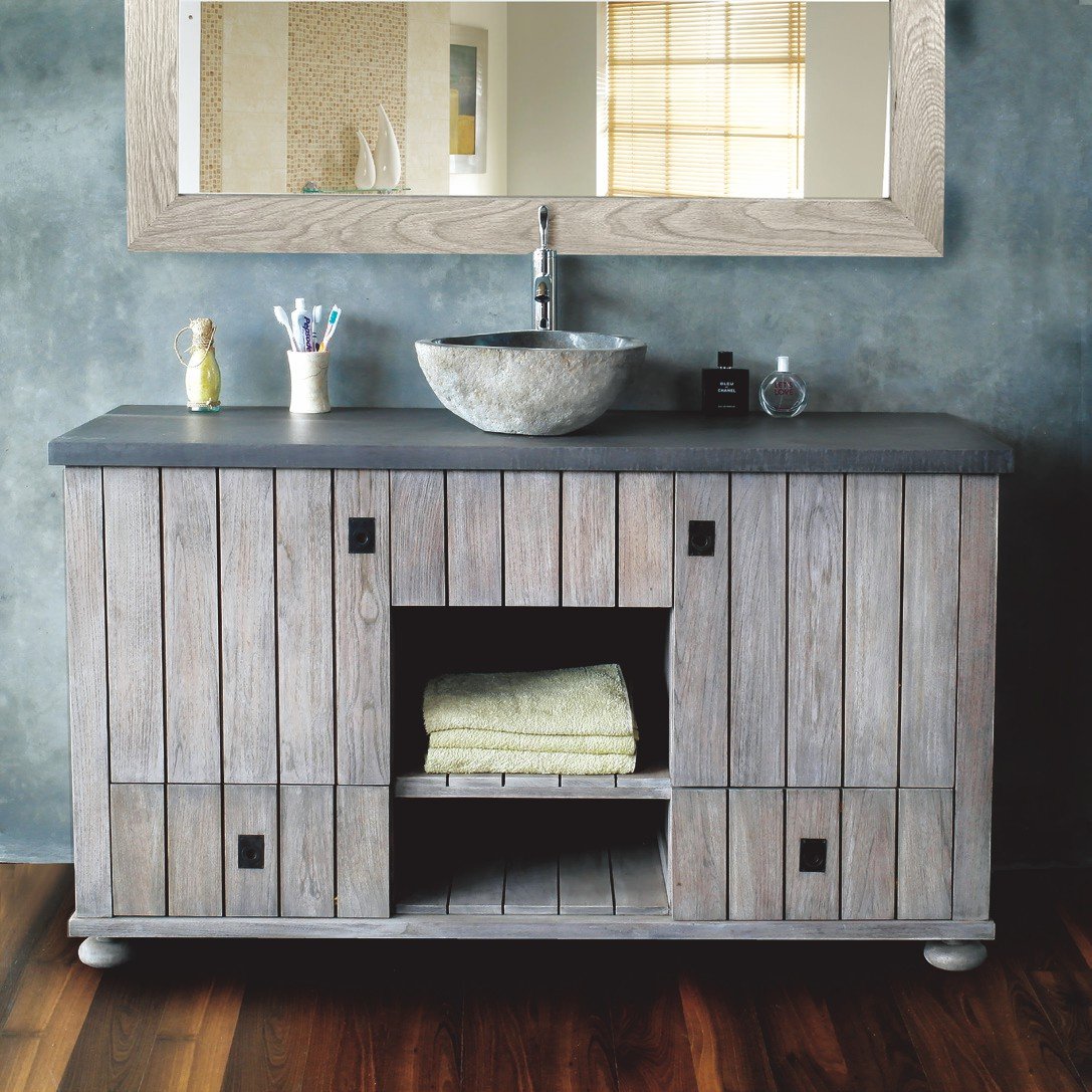 Teak Wood Sink Vanity – Timeless Elegance & Practical Storage