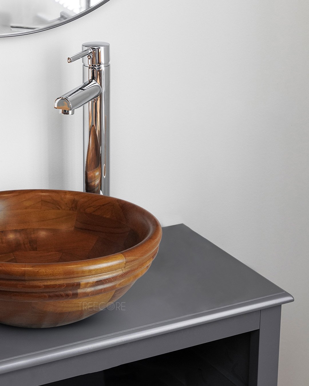 Wooden Natural Finish Sink