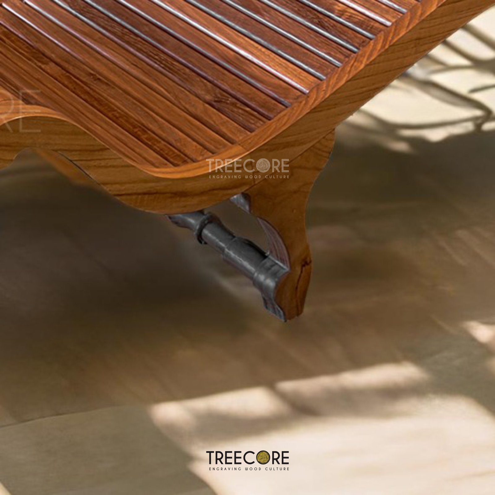 Curved Wooden Lounge Chair — Effortless Comfort with Artistic Curves