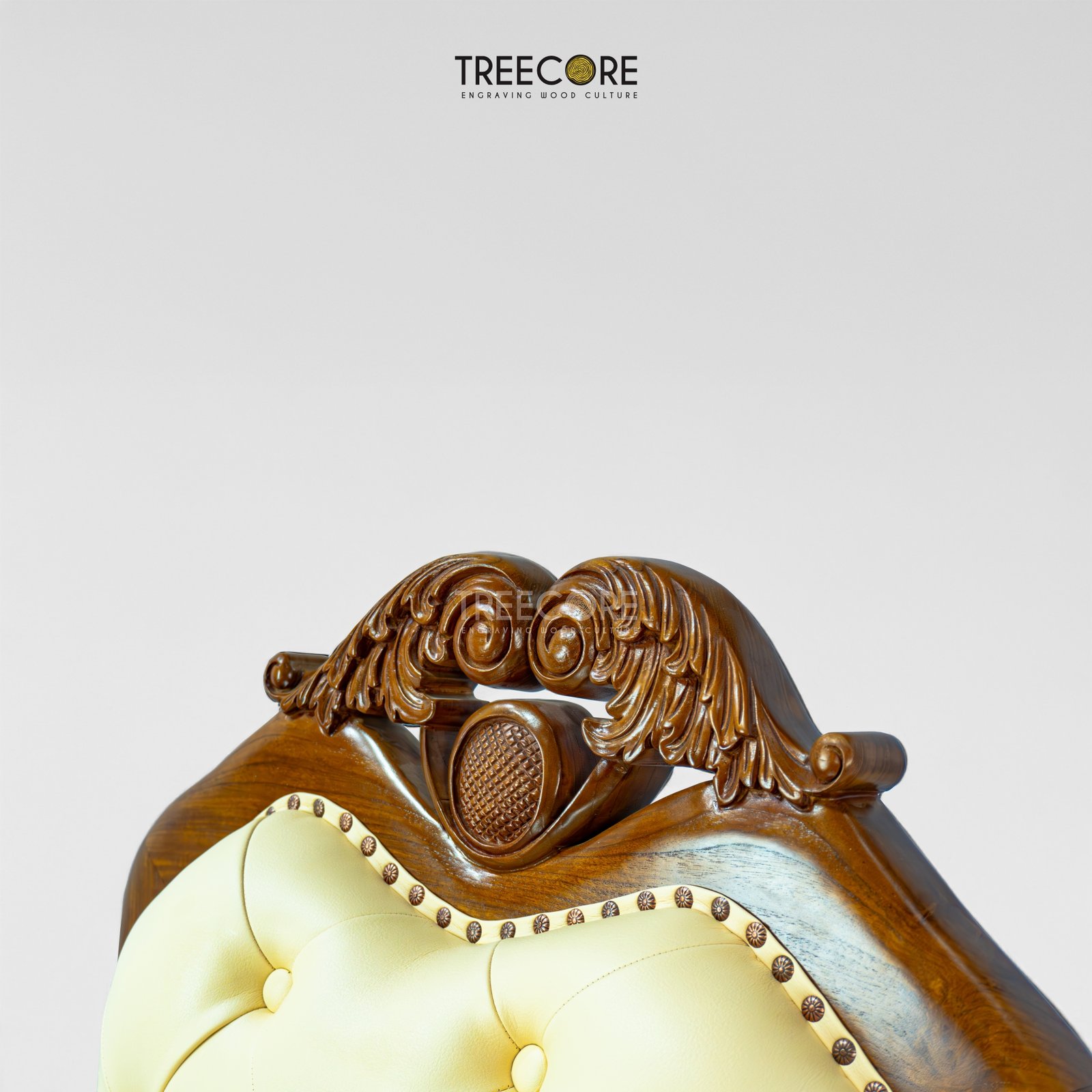 Vintage Charm Wooden Chair with Cushioned Comfort