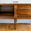 Elegant Wooden TV Cabinet with Storage Drawers and Decorative Turned Legs