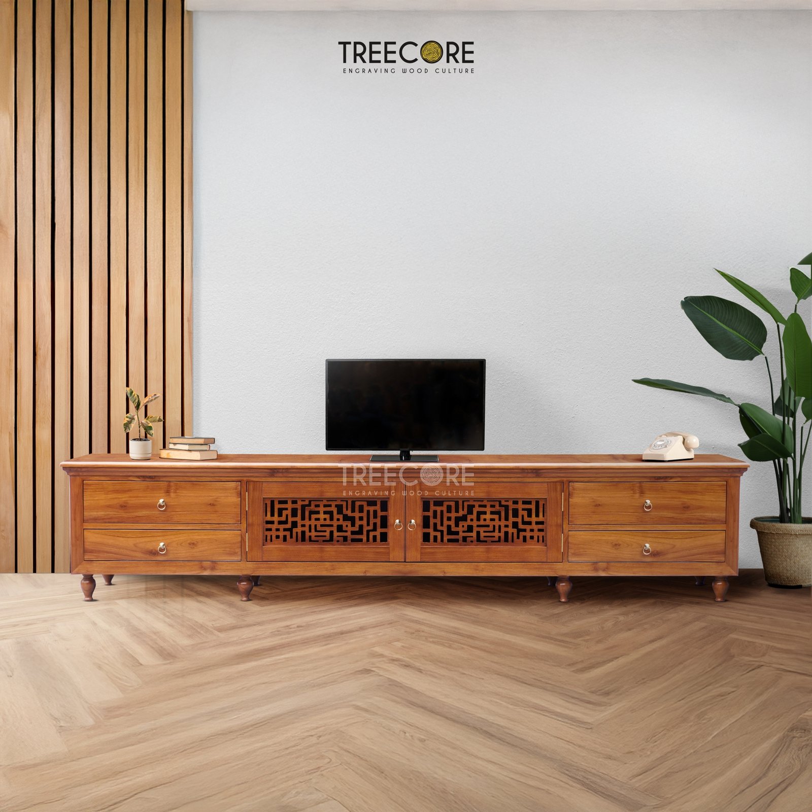 Charming Wooden TV Table
