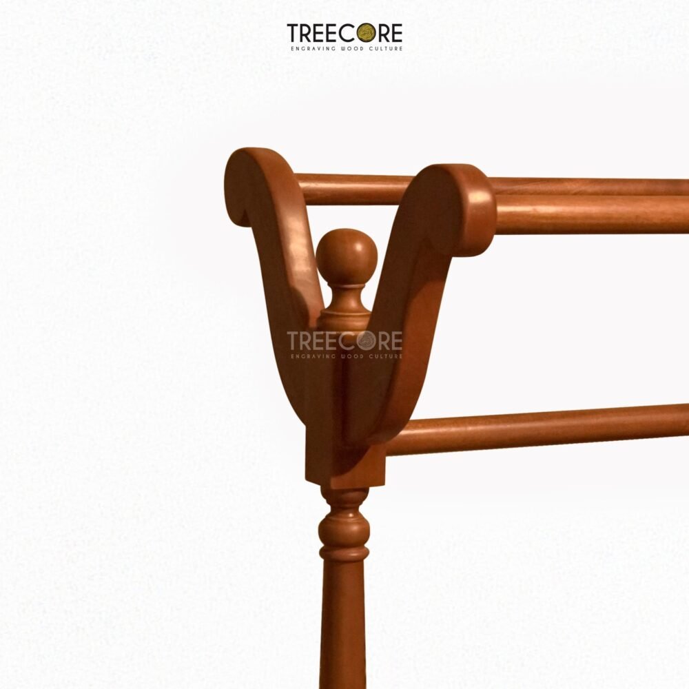 Functional Wooden Towel and Blanket Rack for Organized Spaces
