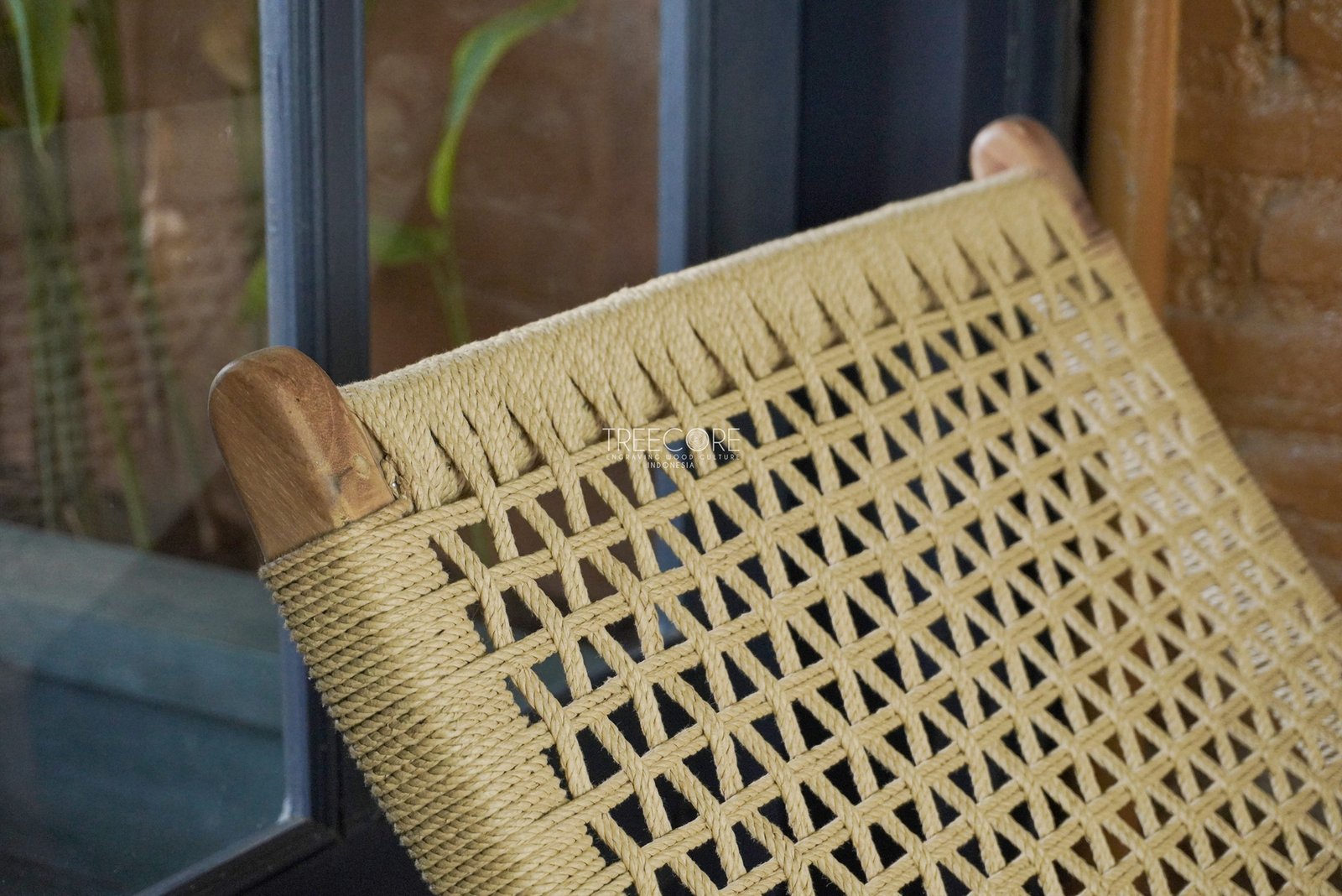 Close up view of backrest