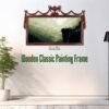 Wooden Classic Painting Frame with Antique Cup Carving