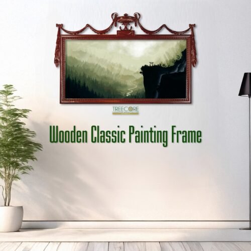 Wooden Classic Painting Frame with Antique Cup Carving
