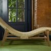 Lounger Rattan Chair – Elegant Wooden Frame with Natural Rattan
