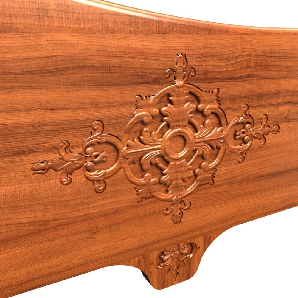 Teak wood carved bathtub, durable, water-resistant, and luxurious—perfect as a statement piece for unique, nature-inspired bathrooms.