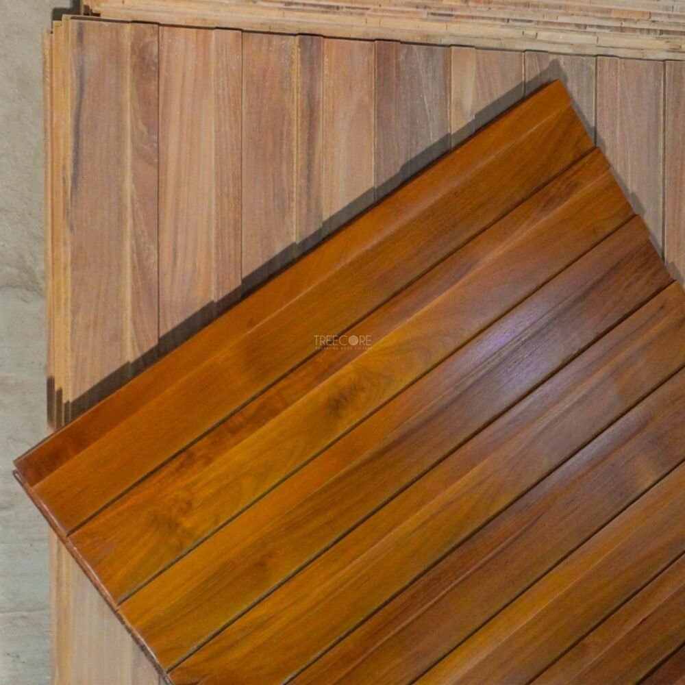 Natural wooden wall panel made from premium wood with acoustic and insulation functions, perfect for natural interior wall coverings.