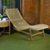 Lounger Rattan Chair – Elegant Wooden Frame with Natural Rattan