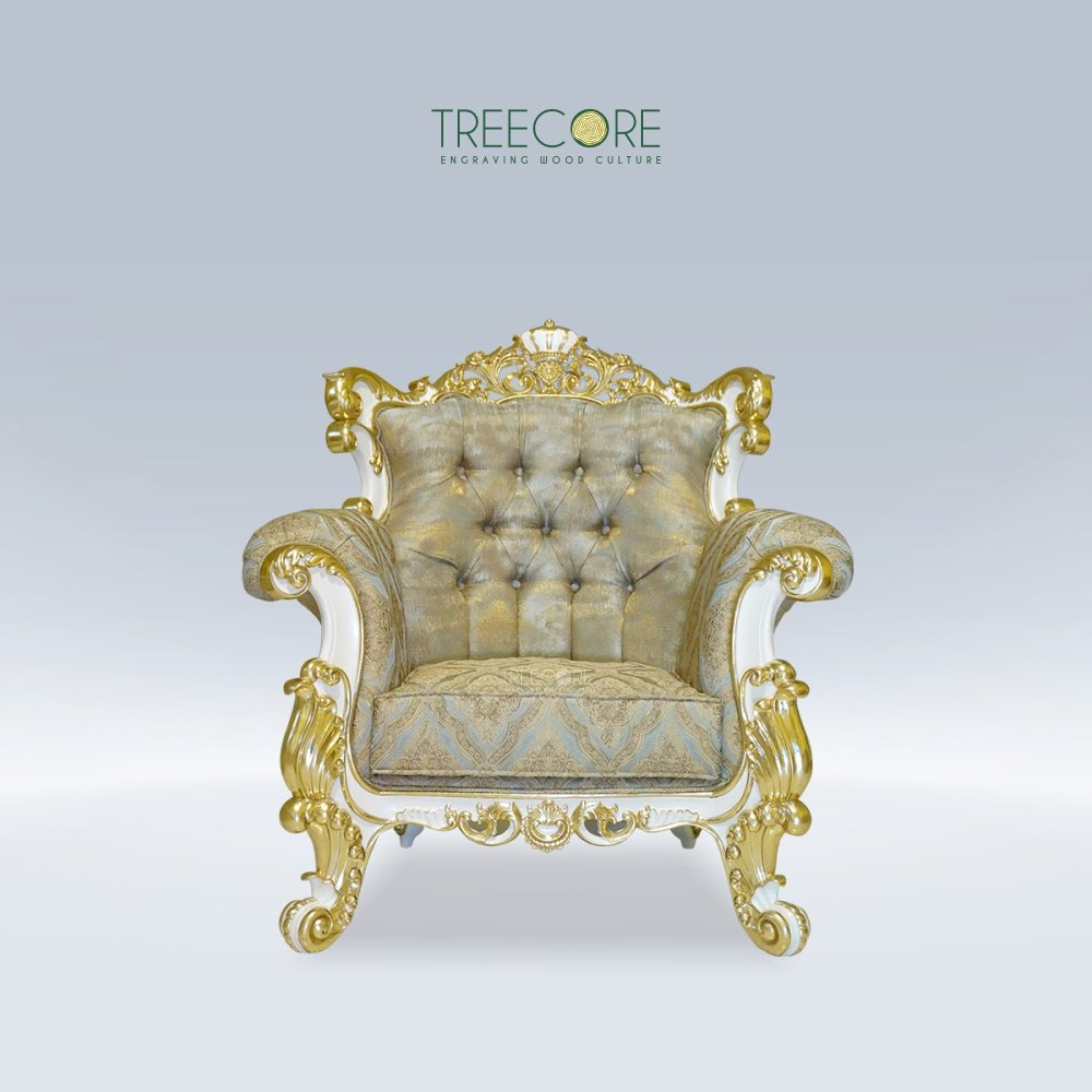 Royal White Classic Armchair