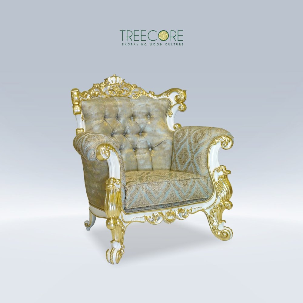 Royal White Classic Armchair
