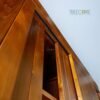 Wooden 4-Door Wardrobe with Sliding Doors and Carved Details