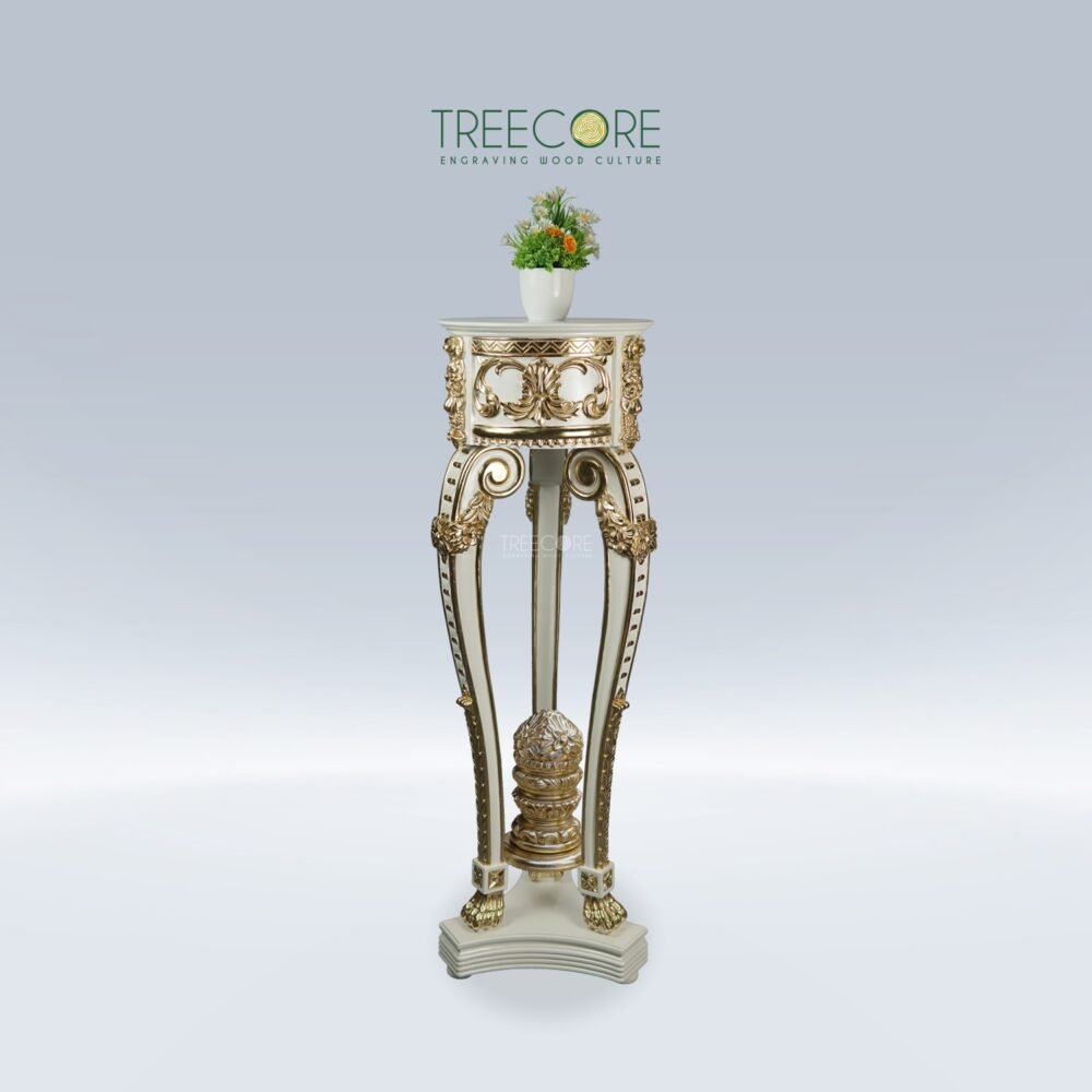 Classic Wooden Plant Stand Console Table for Home Décor