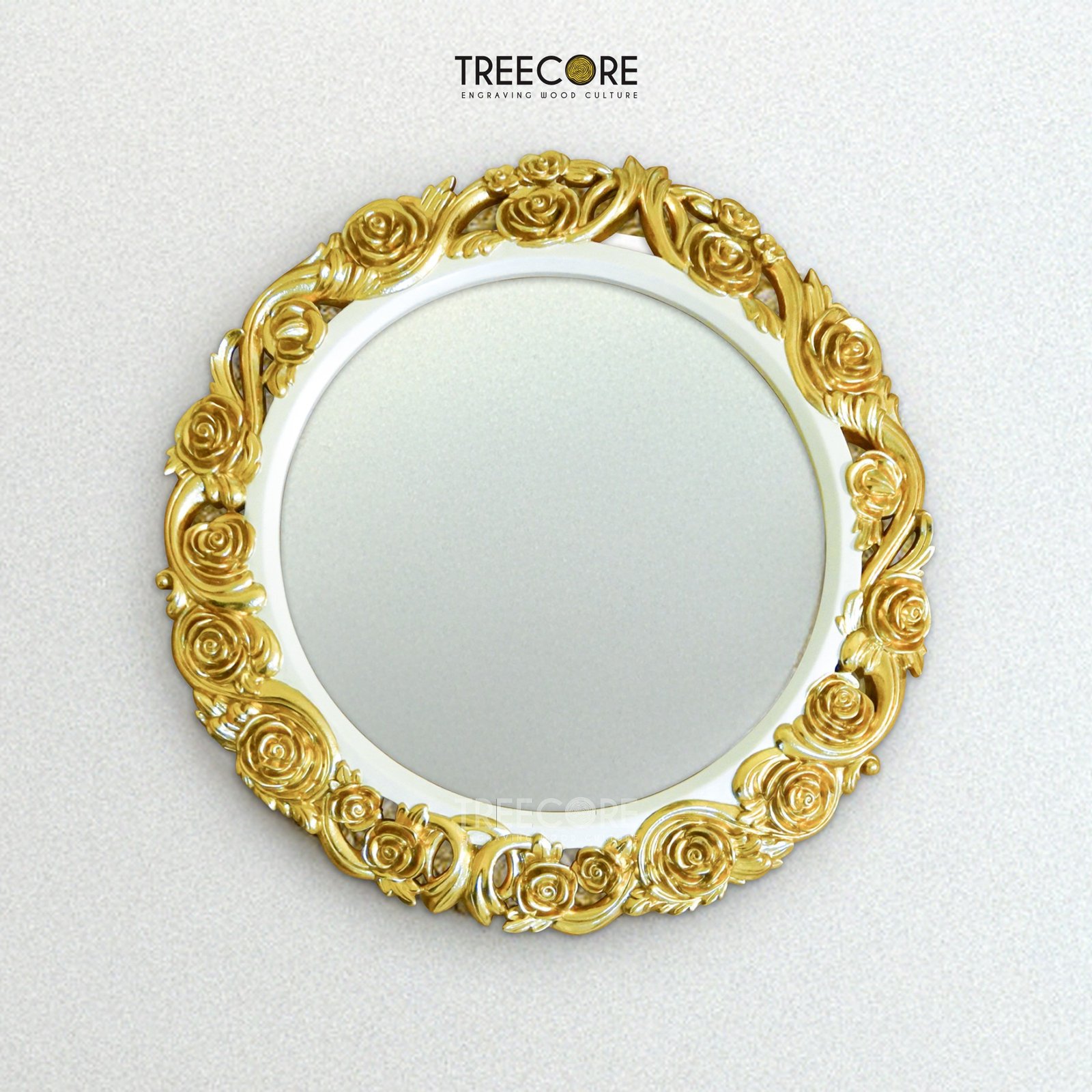 Circular Wooden Mirror Frame