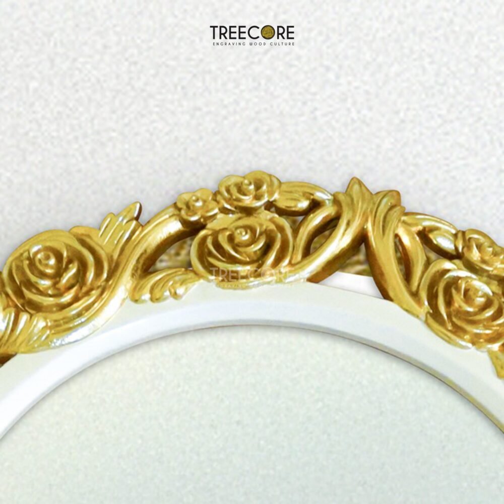 Circular Wooden Mirror Frame