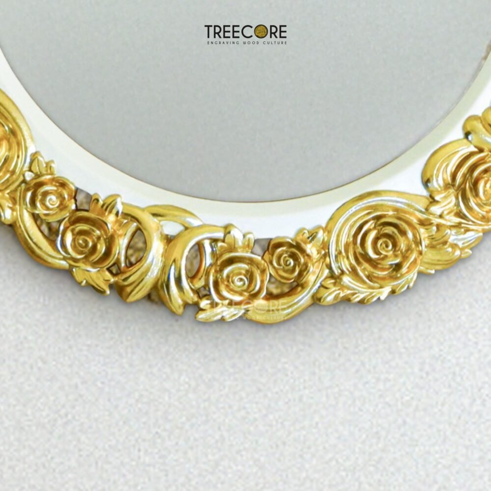 Circular Wooden Mirror Frame