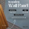 Natural wooden wall panel made from premium wood with acoustic and insulation functions, perfect for natural interior wall coverings.