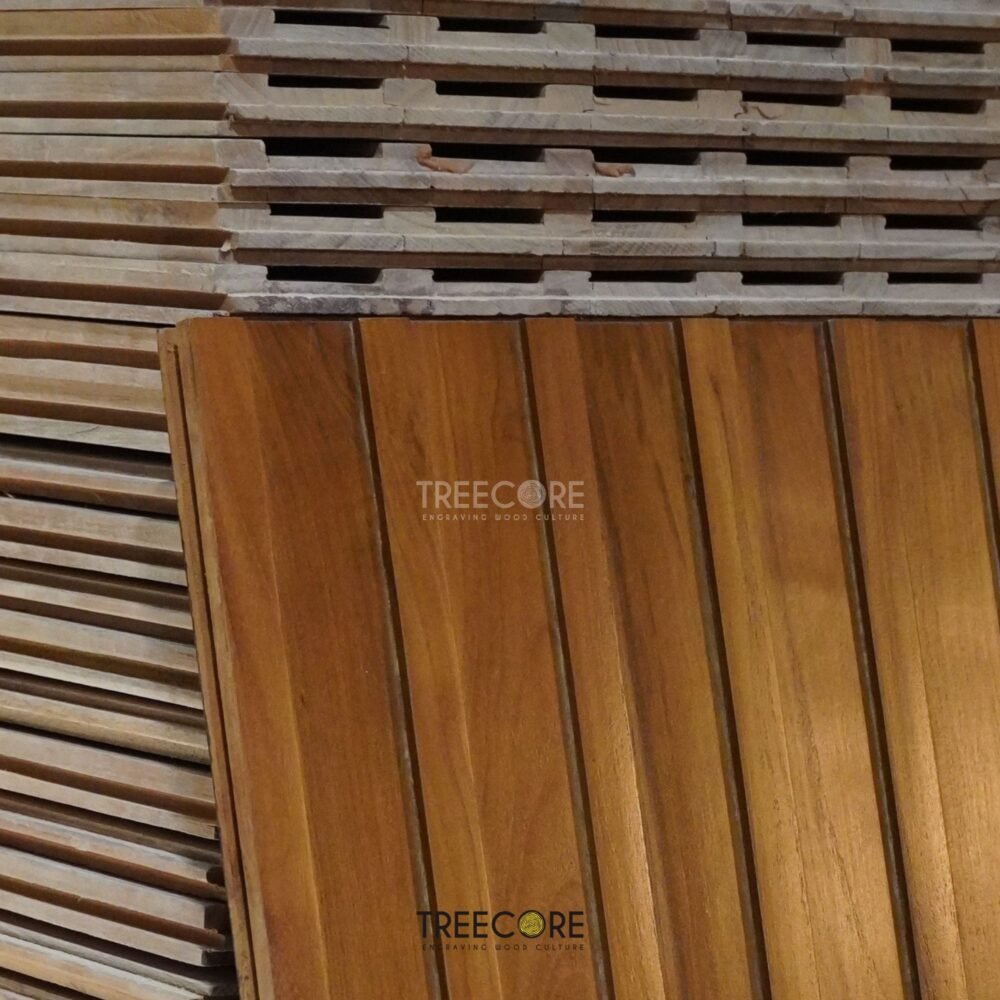 Natural wooden wall panel made from premium wood with acoustic and insulation functions, perfect for natural interior wall coverings.