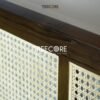 Minimalist Canopied Bed with Rattan Warmth