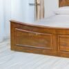 Curva Minimalist Wooden Bed with Elegant Headboard and Footboard