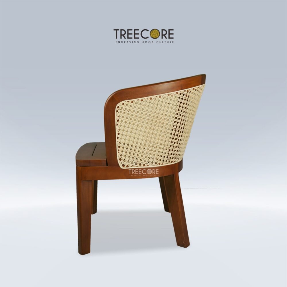 Chair-05-5959007f Curved Rattan Wooden Chair