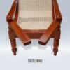 Wooden Lounge Easy Chair with Foldable Armrests