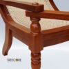 Wooden Lounge Easy Chair with Foldable Armrests