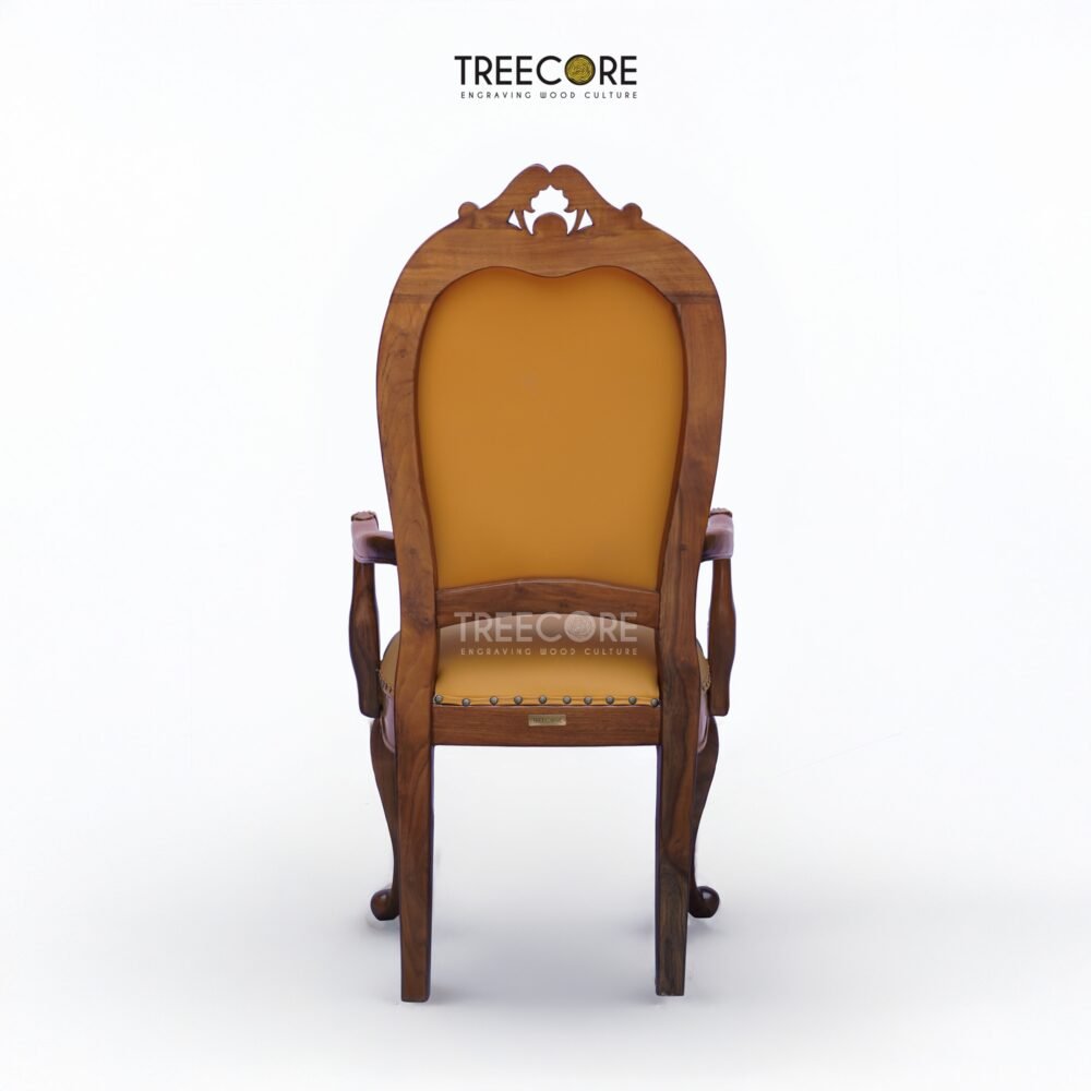 Chair-15-86e621d0 Handcrafted Wooden Carving Sofa with Thick Foam and Decorative Accents