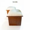 Art Deco Cubic Stool with Anthracite Elegance
