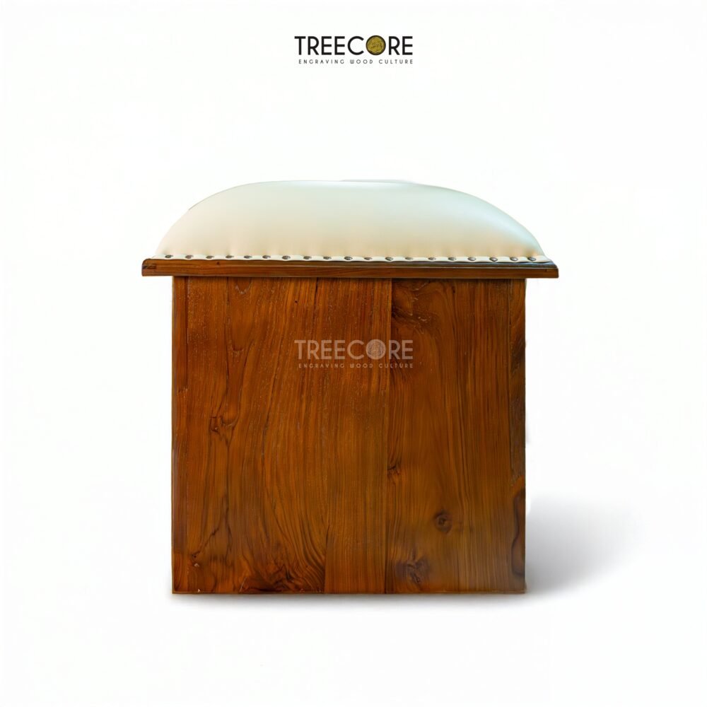 Art Deco Cubic Stool with Anthracite Elegance