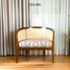 Classic Teak Floral Rattan Chair