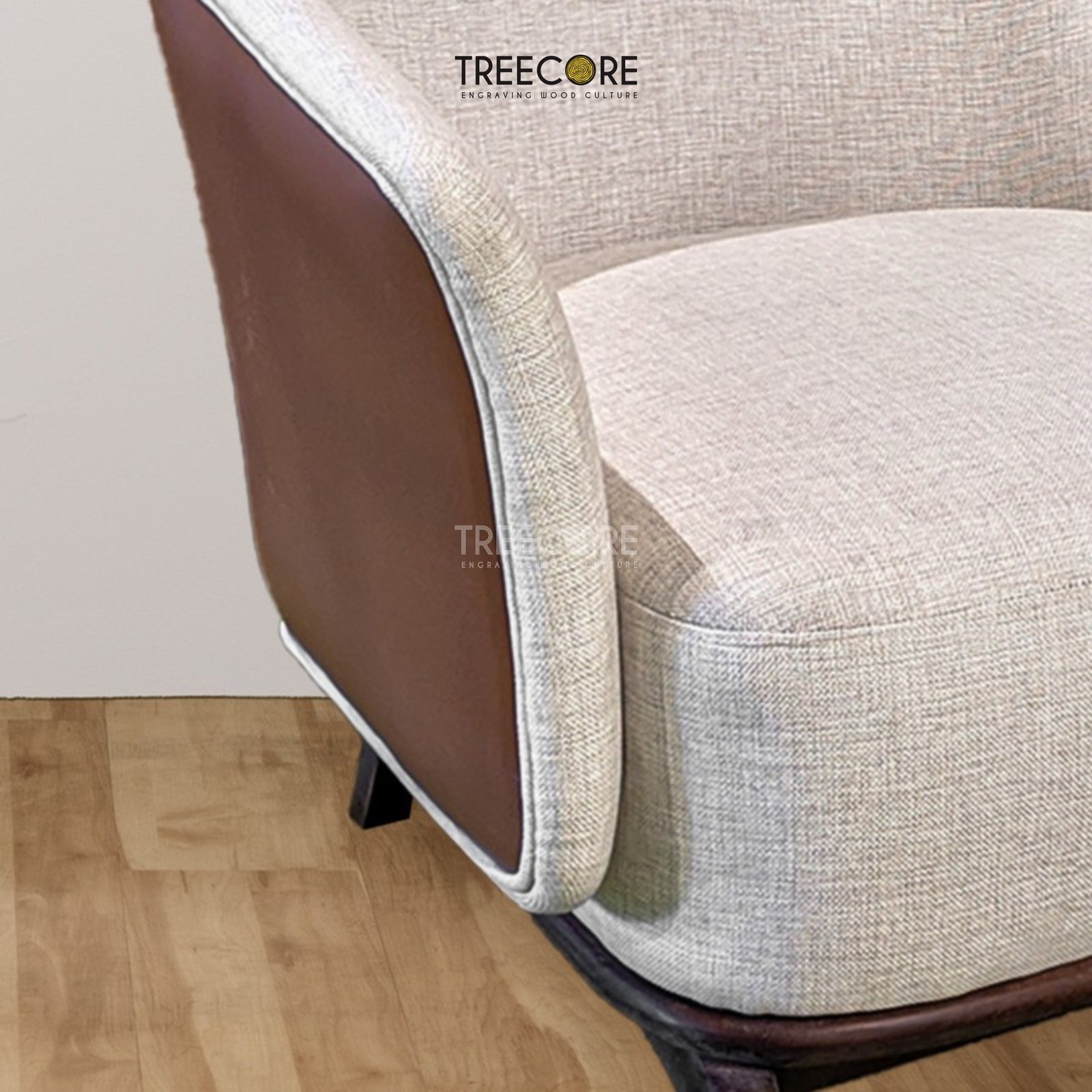 Elegant Wooden Sofa Armchair