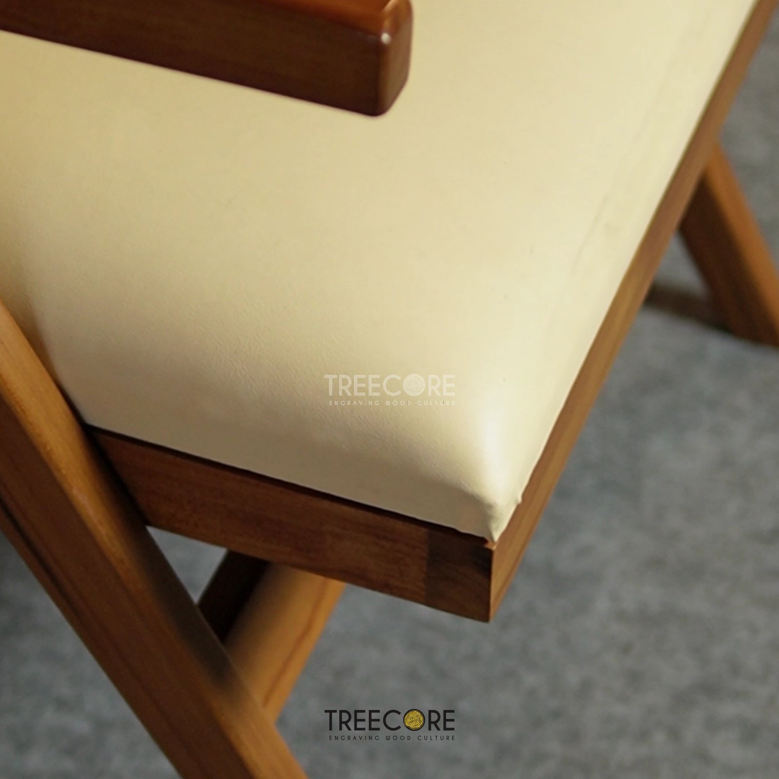 Modern Wooden Leather Chair