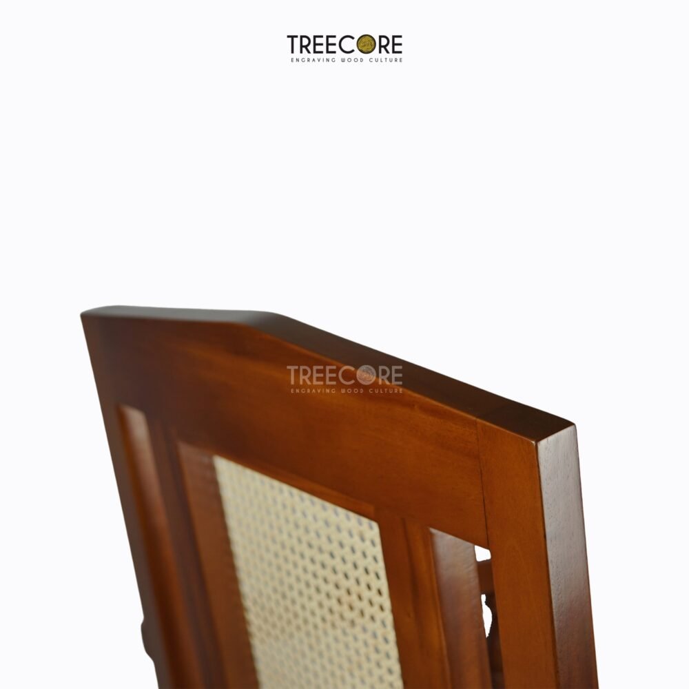 Timeless Rattan Wooden Chair with Elegant Turned Legs