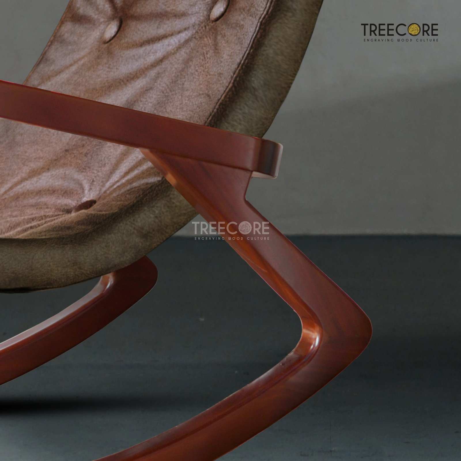 Elegant Mahogany Rocking Chair