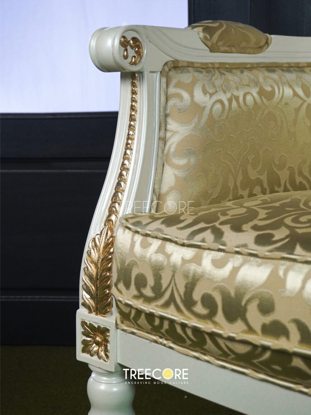 Chair-26-0833778d Regal Charm Wooden Sofa - Timeless Comfort and Regal Charm