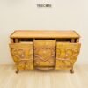 Classic Wooden Sideboard with Elegant Carvings and Spacious Drawers