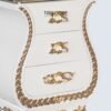 White Classic Console with Gold Accent and Ample Storage