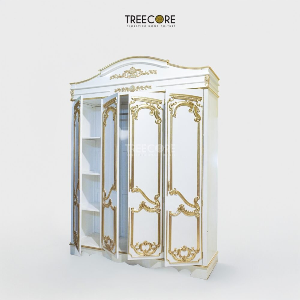 Elegant Handcrafted European-Style Wardrobe with Custom Door Options