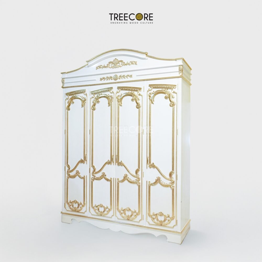 Elegant Handcrafted European-Style Wardrobe with Custom Door Options