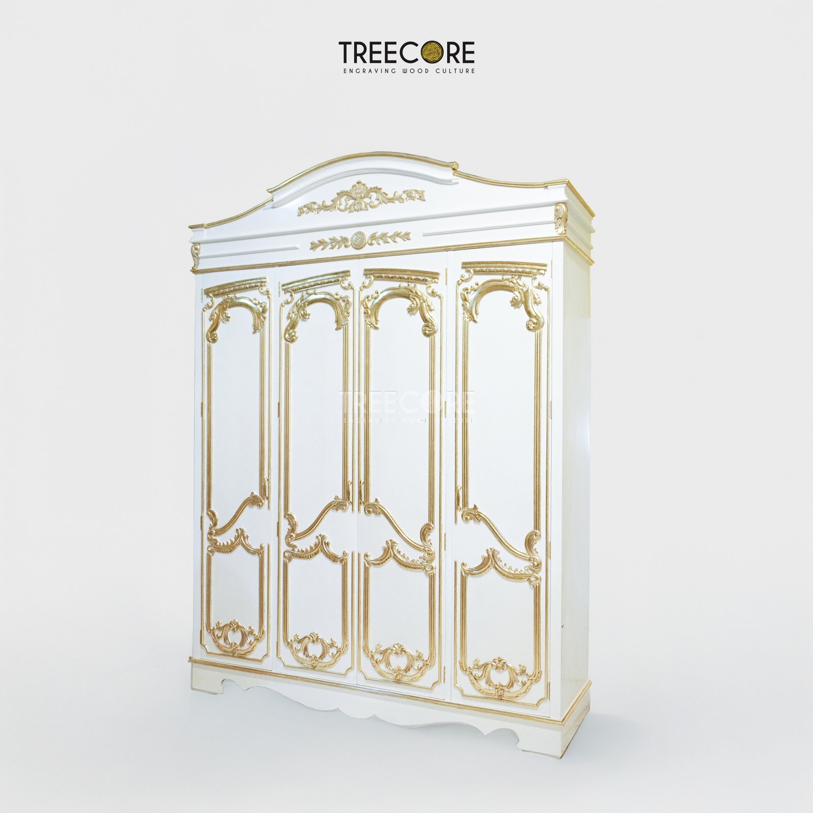 Elegant Handcrafted European-Style Wardrobe with Custom Door Options